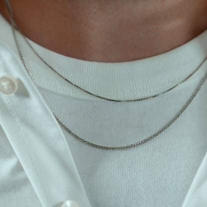 Box Chain Halskæde 1 mm